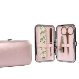 NWT THE VINTAGE COSMETIC COMPANY Manicure Purse - Rose Gold & Gingerbread